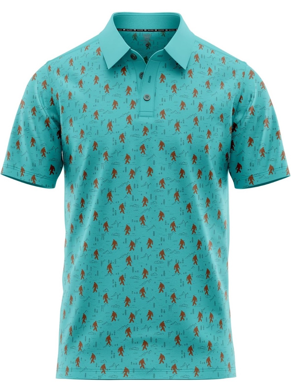 Men's Golf Teal Polo Quick Dry Shirt
